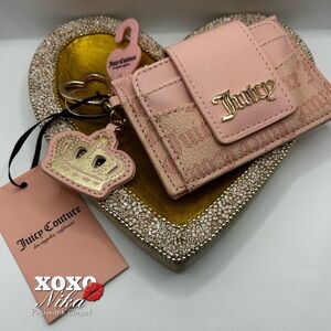 Juicy Couture Pink Key & Card Holder